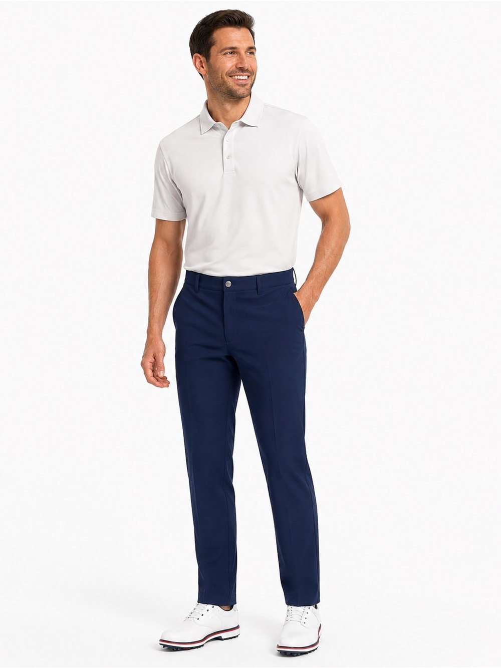 PUMA Golf Jackpot Pants Mens 36x32 Navy Stretch Performance Straight Leg Travel